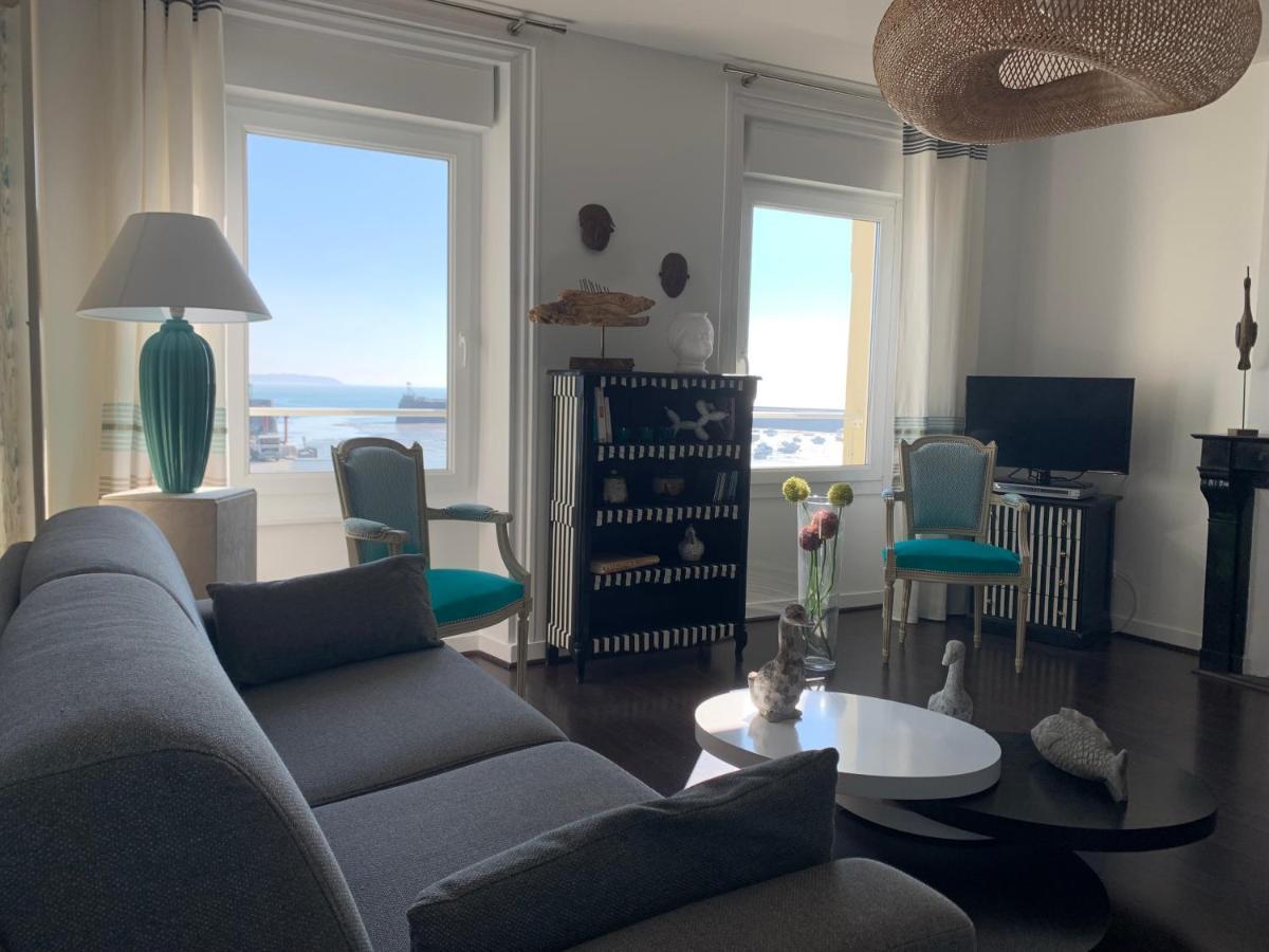 Appartement Villa Chausey, Vue Sur Le Port Granville Exteriör bild